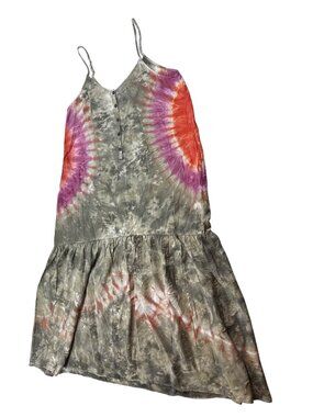Young Fabulous & Broke Sienna medium maxi dress olive Venus tie-dye (NN555)
